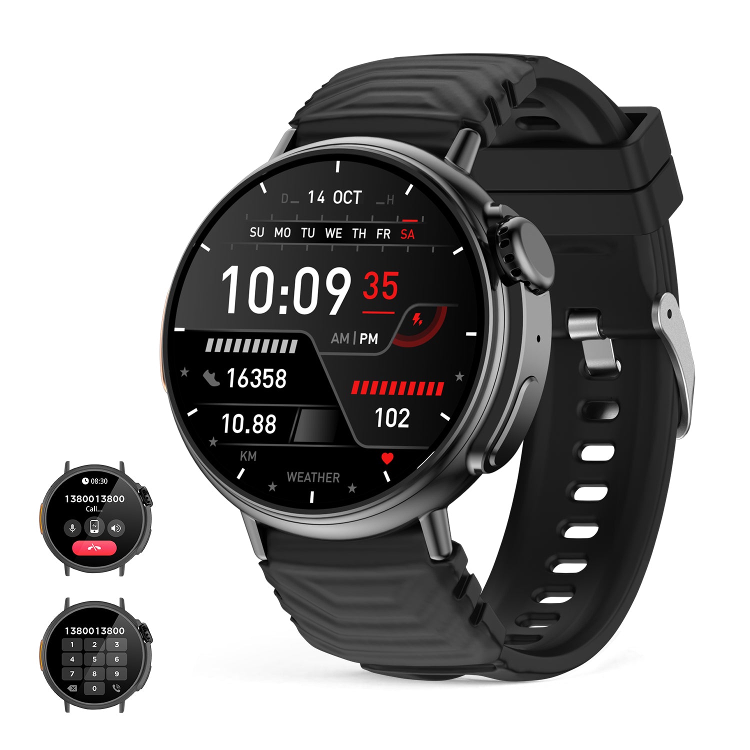 Smart Watch Ultra 1.52" Round HD AMOLED Display with call 120+ SPORT MODES