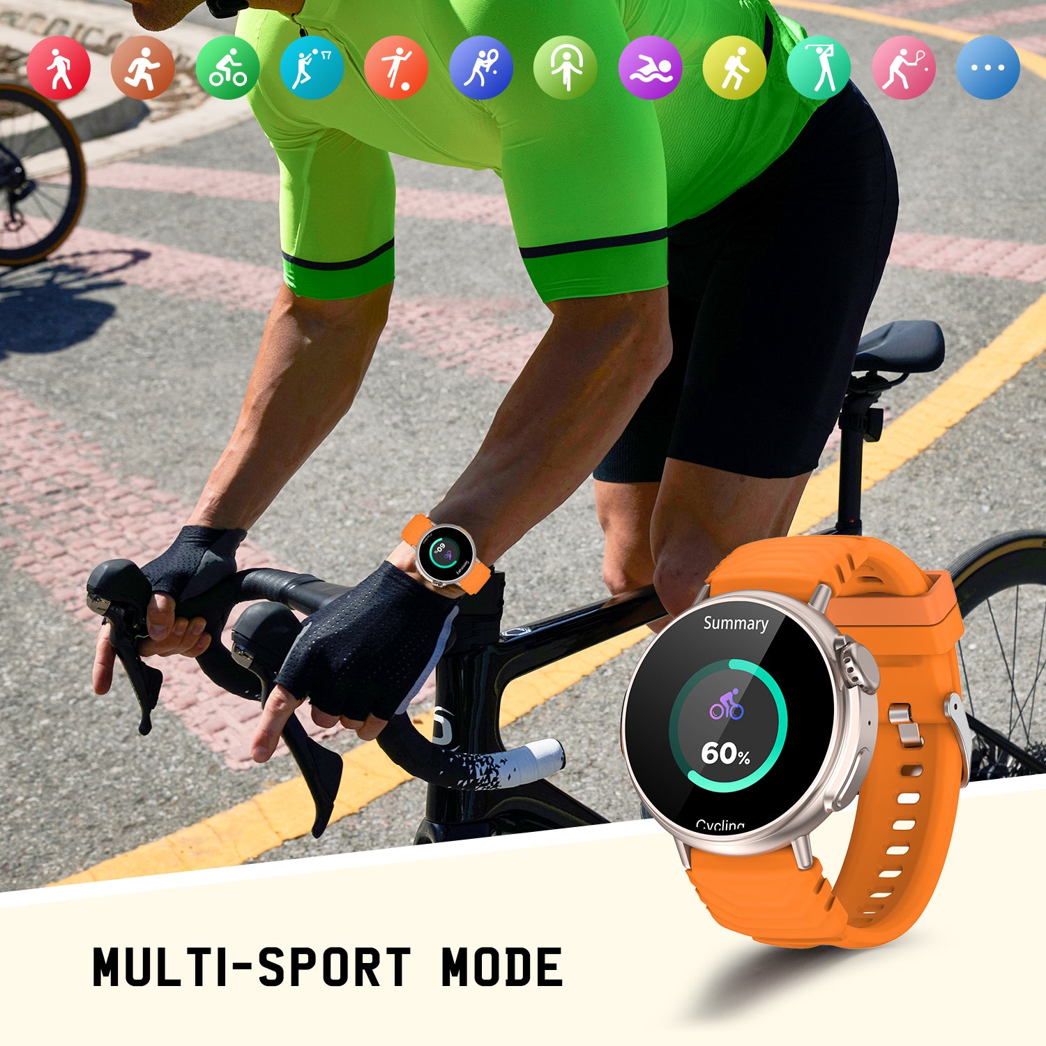Smart Watch Ultra 1.52" Round HD AMOLED Display with call 120+ SPORT MODES