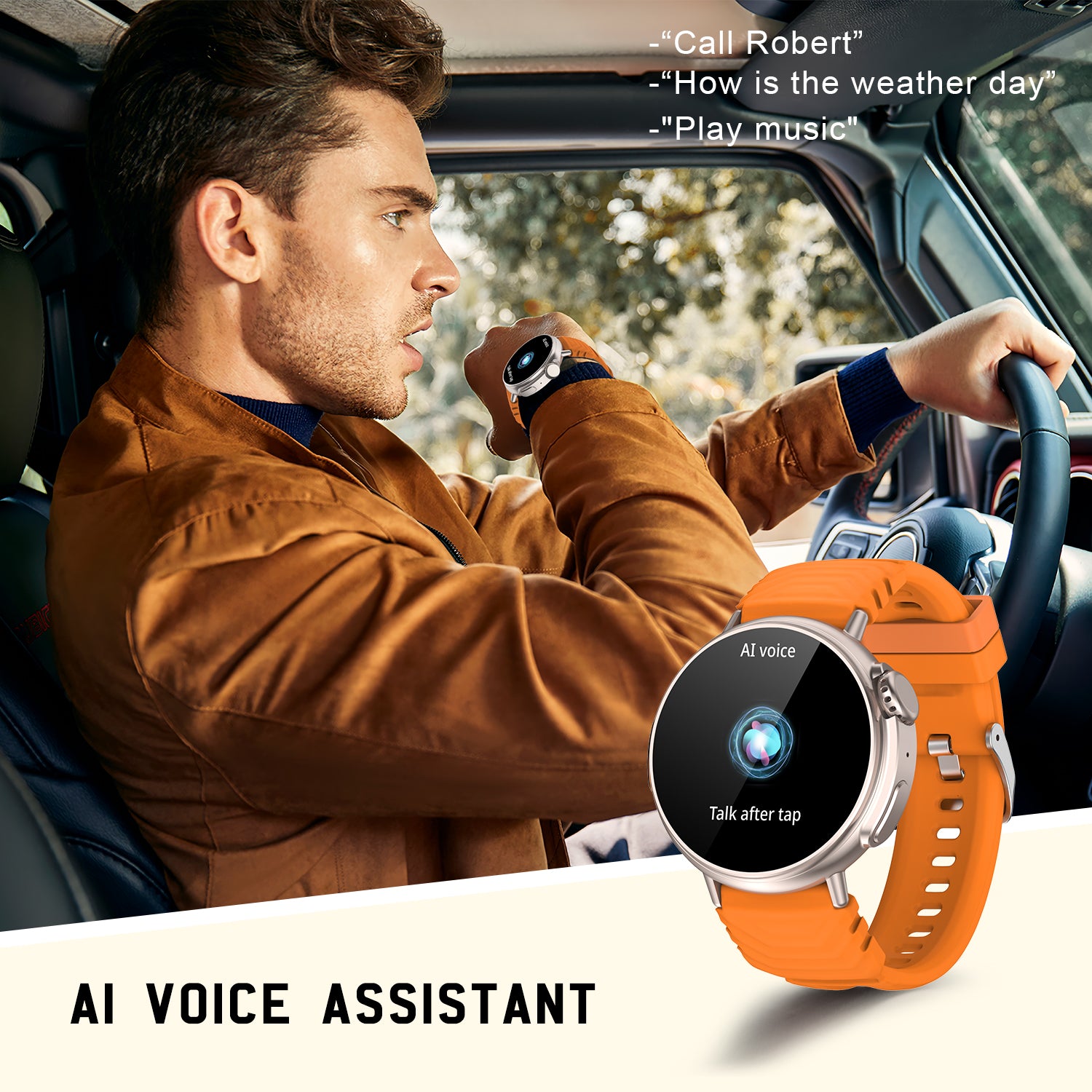 Smart Watch Ultra 1.52" Round HD AMOLED Display with call 120+ SPORT MODES