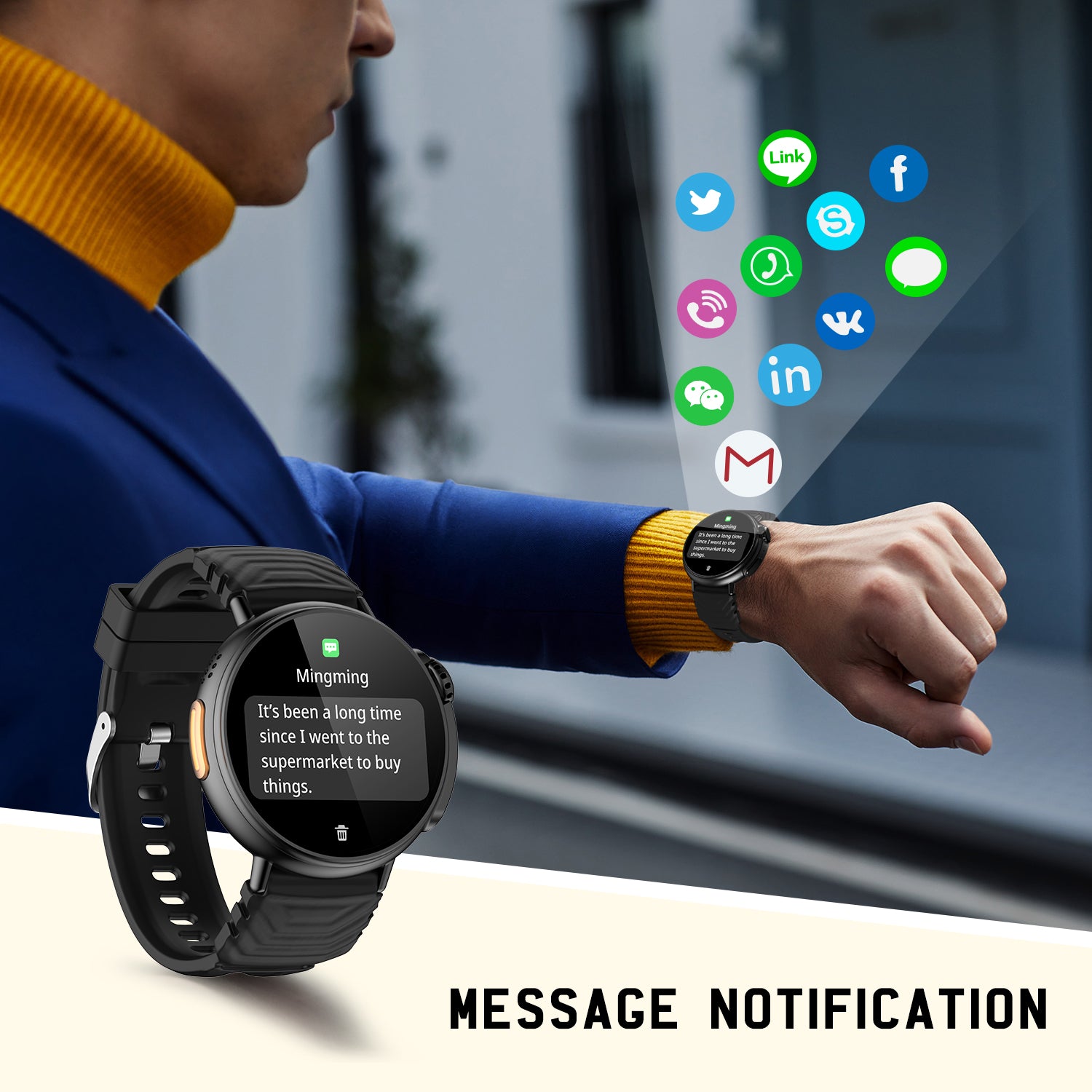 Smart Watch Ultra 1.52" Round HD AMOLED Display with call 120+ SPORT MODES