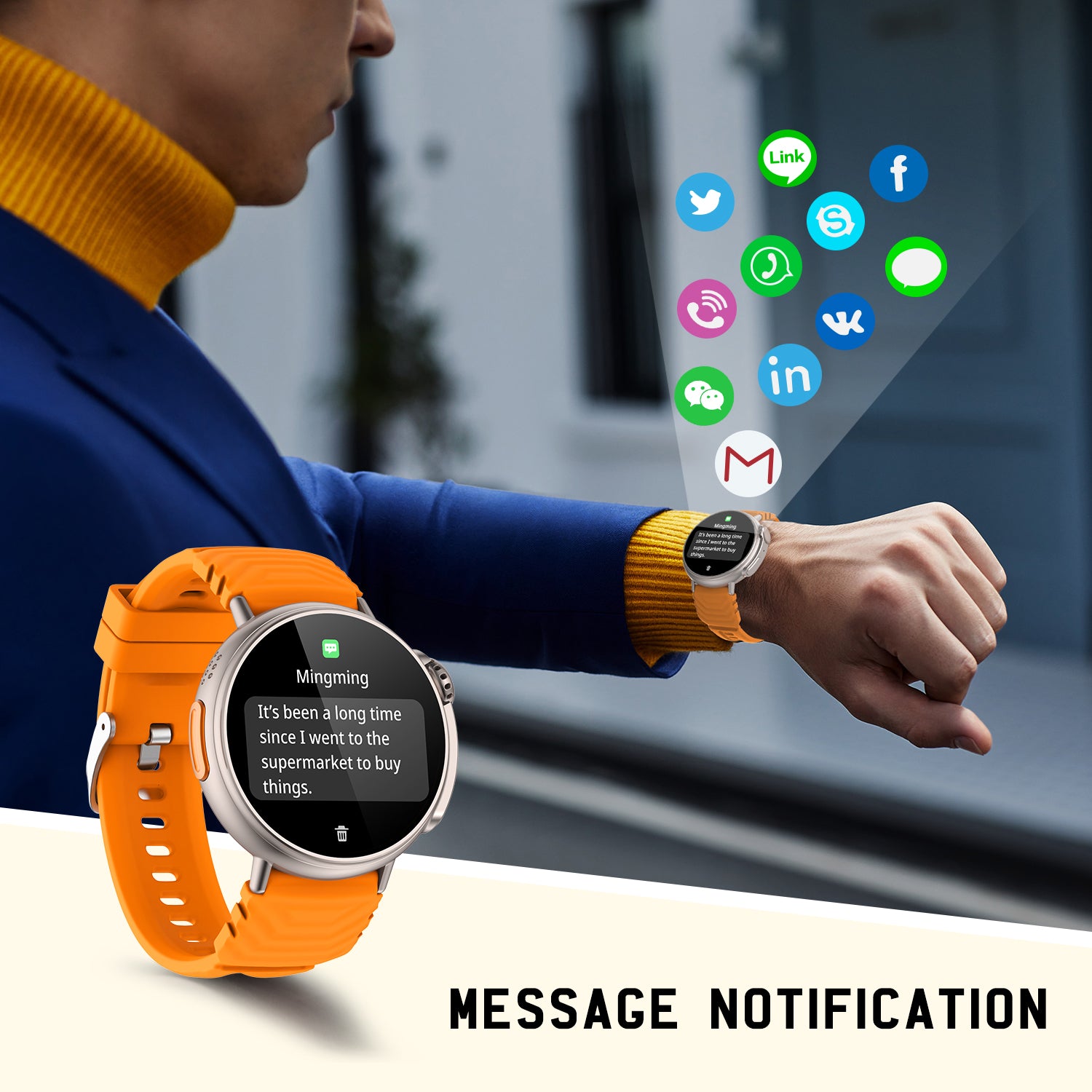 Smart Watch Ultra 1.52" Round HD AMOLED Display with call 120+ SPORT MODES
